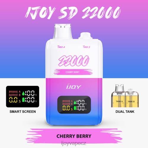 iJOY Store - iJOY SD 22000 jednorázový 2H448150 třešňové bobule