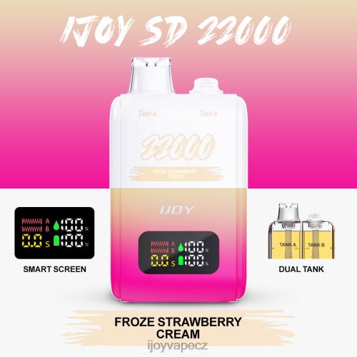 iJOY Vape CZ - iJOY SD 22000 jednorázový 2H448152 mražený jahodový krém